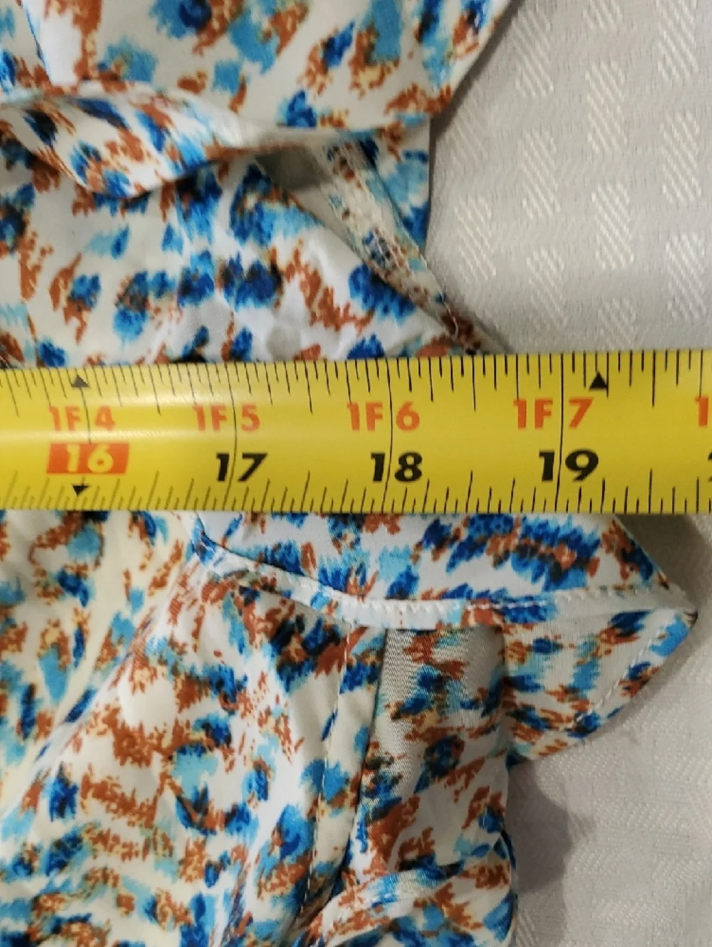 Glamour Blue and Cream Ruffle Sleeve Maxi Dress - Picture 13 of 13